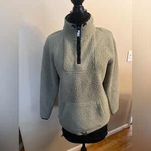 PINK Light Green Sherpa 1/4 Zip